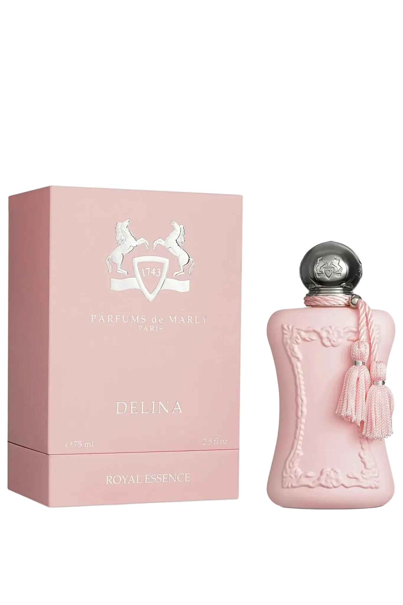 Delina La Rosee Royal Essence Perfume by Parfums de Marly EDP For Women 75 ml - MANOUNE Belly_Jewelry Earrings - Navel_Ring - Necklace - Stud - Manoune_Jewelry - Belly_Ring - Navel_Jewelry Titanium Gold_Plated
