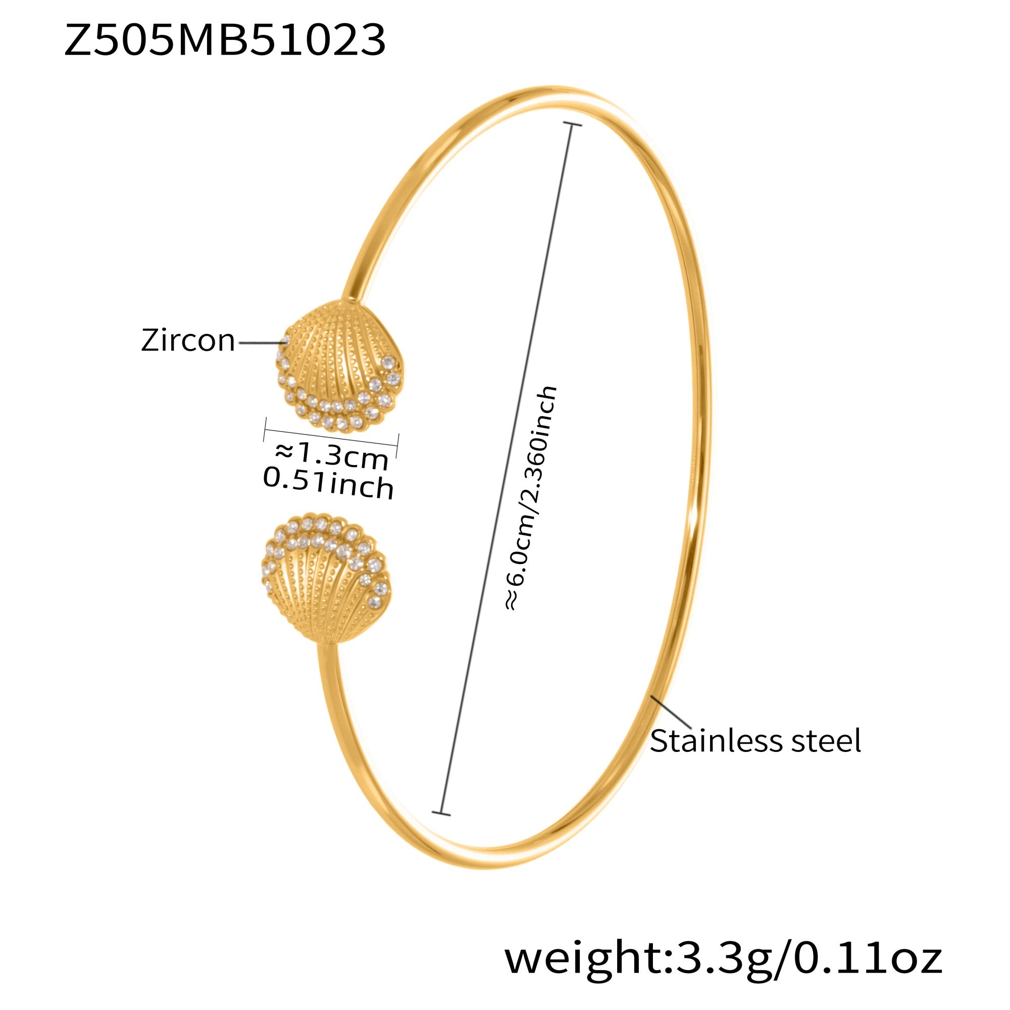 18K Gold Plated Four Leaf Clover Zircon Bracelet Set