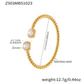 18K Gold Plated Four Leaf Clover Zircon Bracelet Set