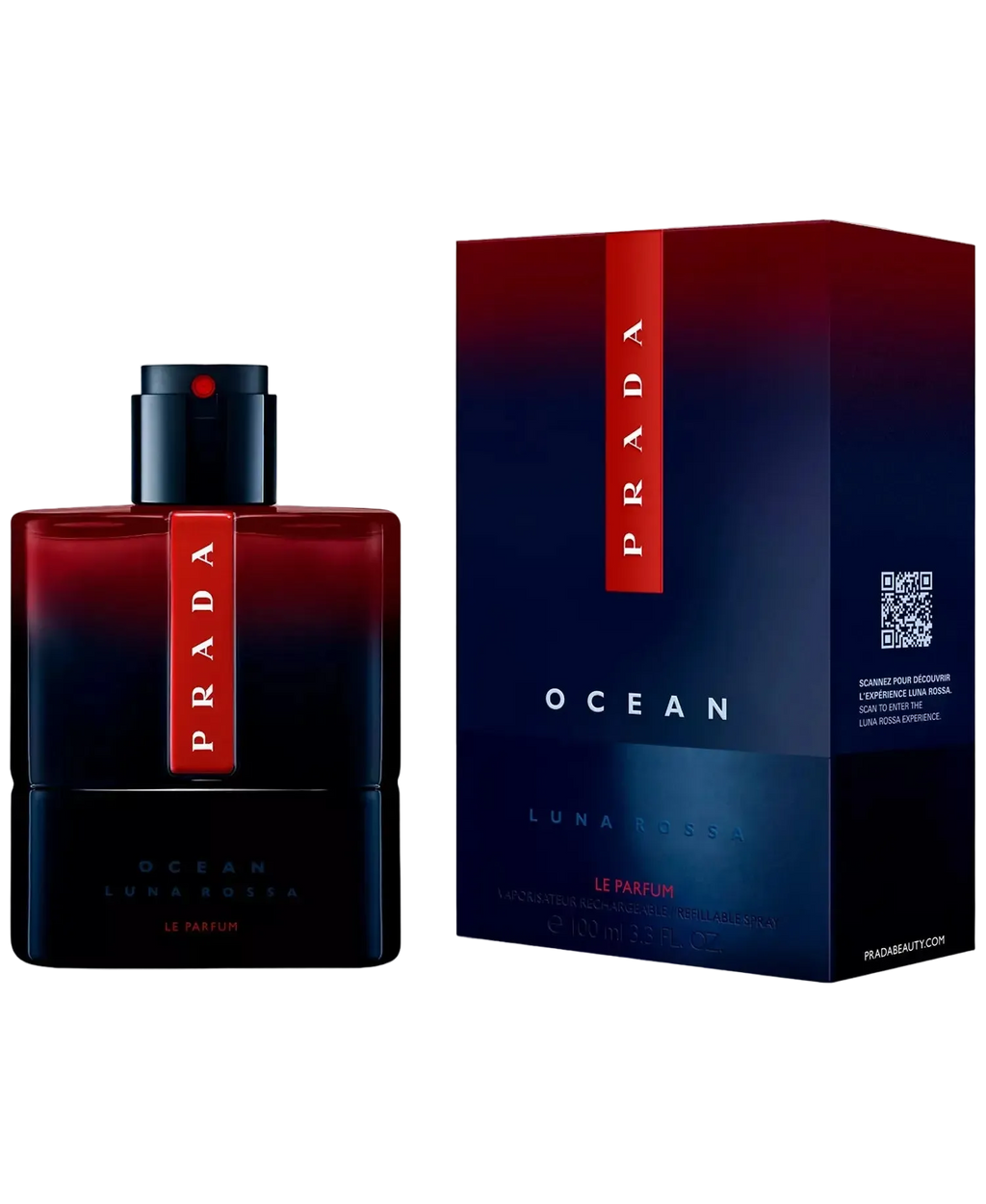 Prada Men's Luna Rossa Ocean Le Parfum Spray 3.3 oz - MANOUNE Belly_Jewelry Earrings - Navel_Ring - Necklace - Stud - Manoune_Jewelry - Belly_Ring - Navel_Jewelry Titanium Gold_Plated