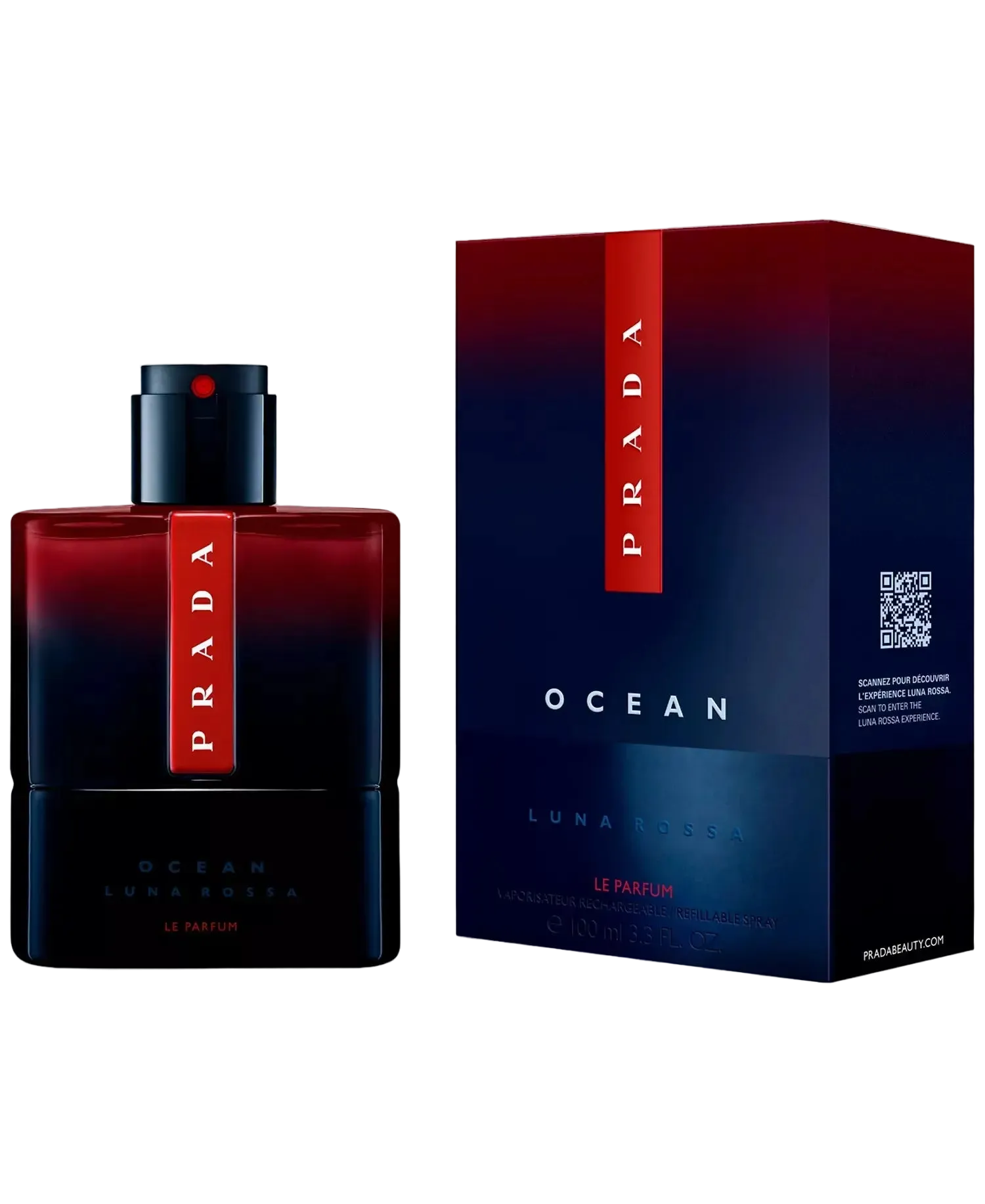 Prada Men's Luna Rossa Ocean Le Parfum Spray 3.3 oz - MANOUNE Belly_Jewelry Earrings - Navel_Ring - Necklace - Stud - Manoune_Jewelry - Belly_Ring - Navel_Jewelry Titanium Gold_Plated