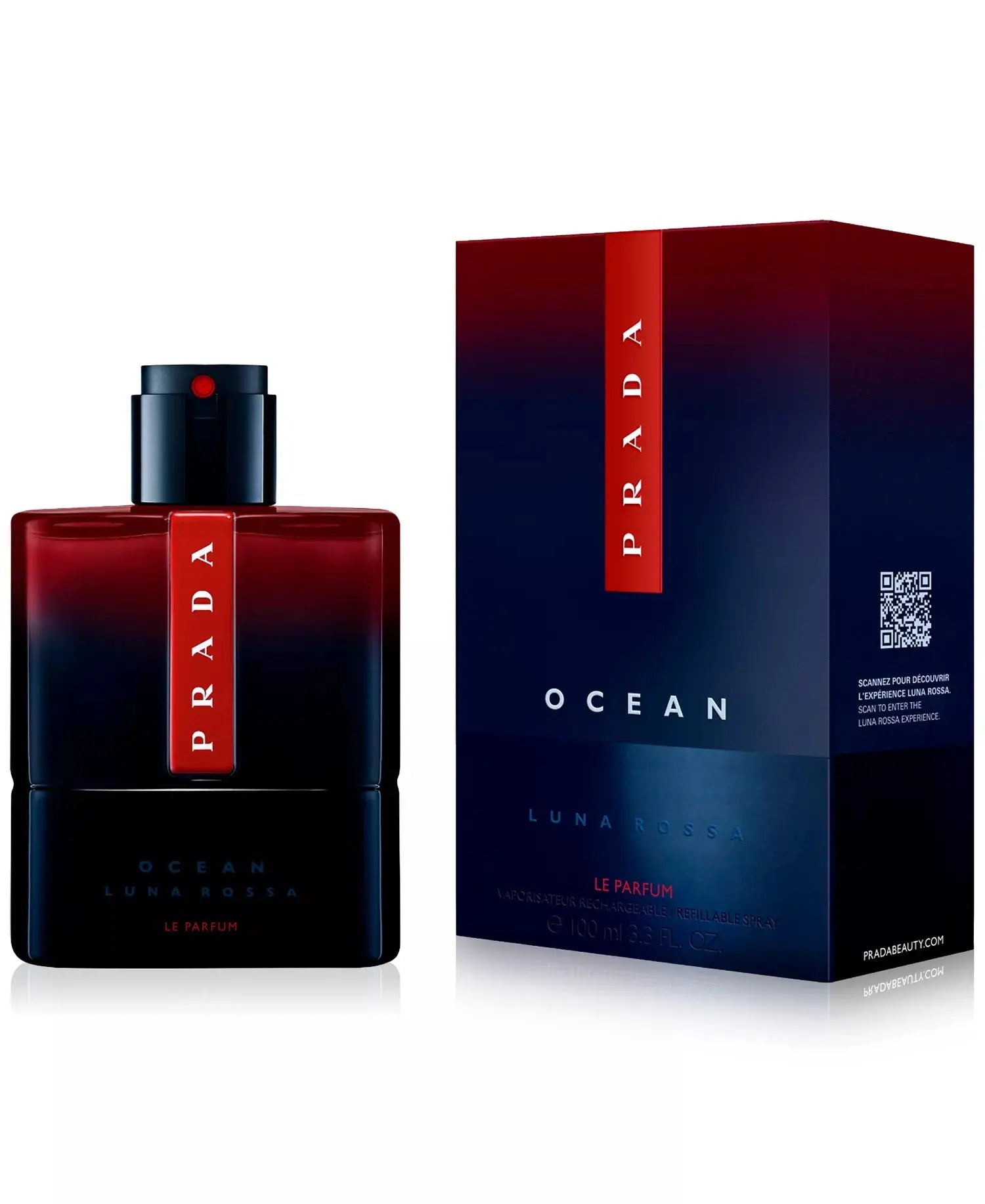 Prada Men's Luna Rossa Ocean Le Parfum Spray 3.3 oz - MANOUNE Belly_Jewelry Earrings - Navel_Ring - Necklace - Stud - Manoune_Jewelry - Belly_Ring - Navel_Jewelry Titanium Gold_Plated