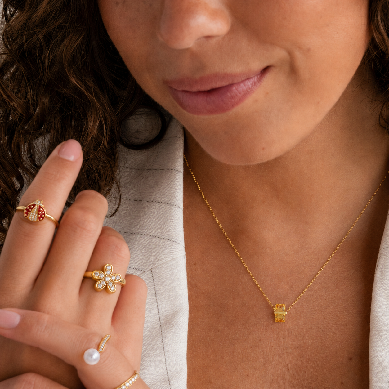 Birthstone Crystal Pendant Necklace