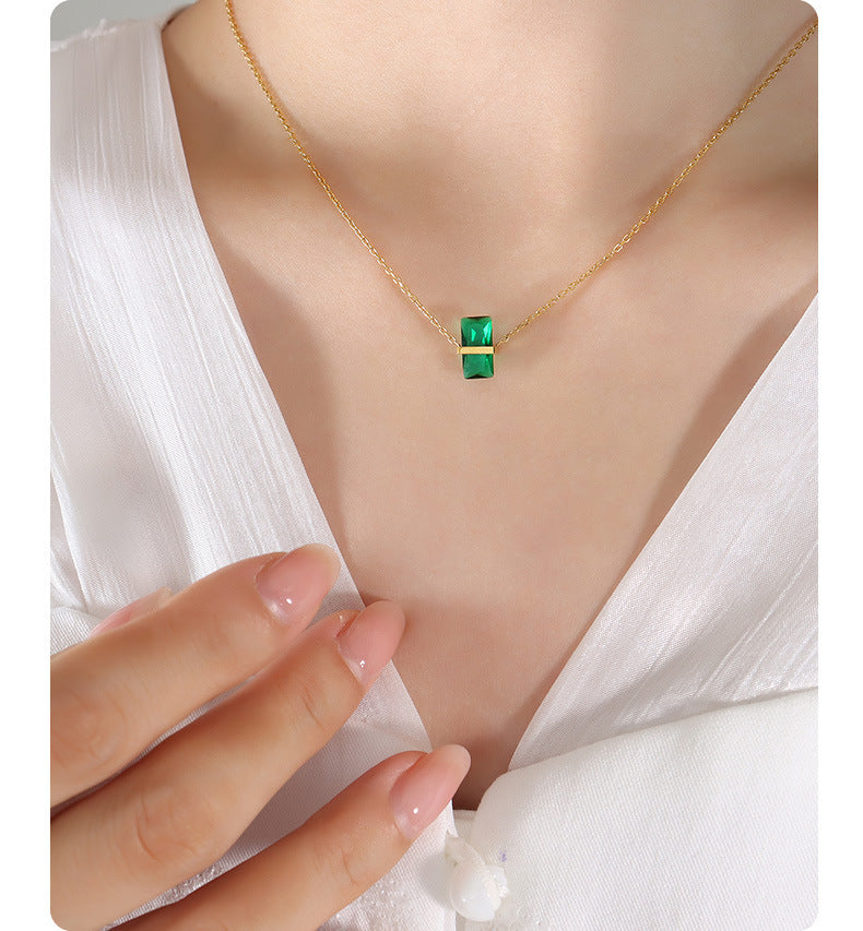 Birthstone Crystal Pendant Necklace