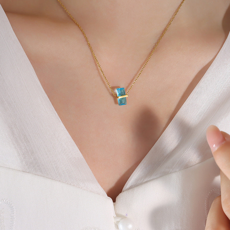 Birthstone Crystal Pendant Necklace