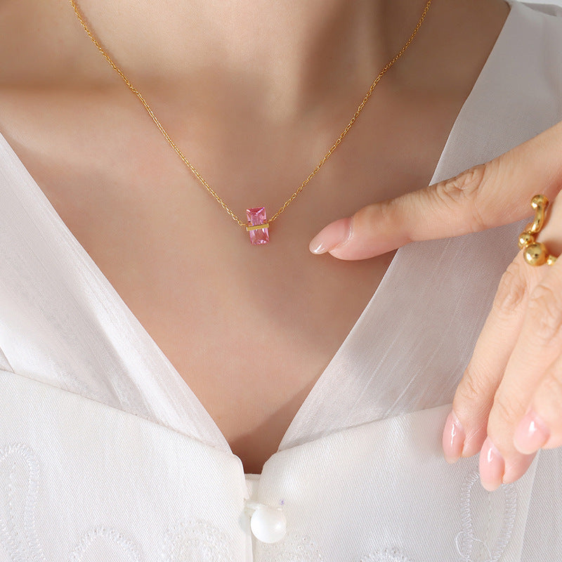 Birthstone Crystal Pendant Necklace