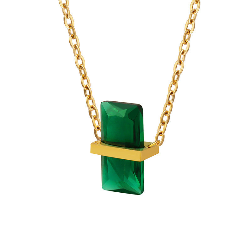 Birthstone Crystal Pendant Necklace