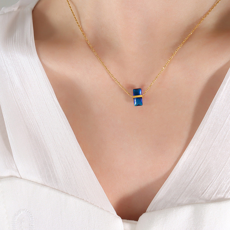 Birthstone Crystal Pendant Necklace
