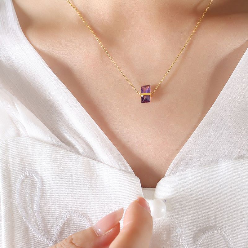 Birthstone Crystal Pendant Necklace