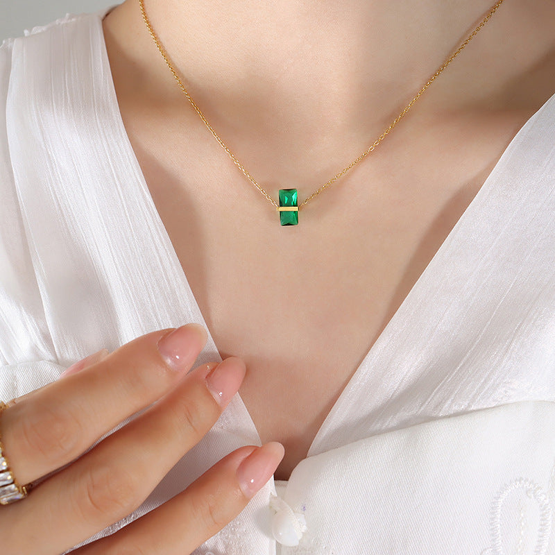 Birthstone Crystal Pendant Necklace