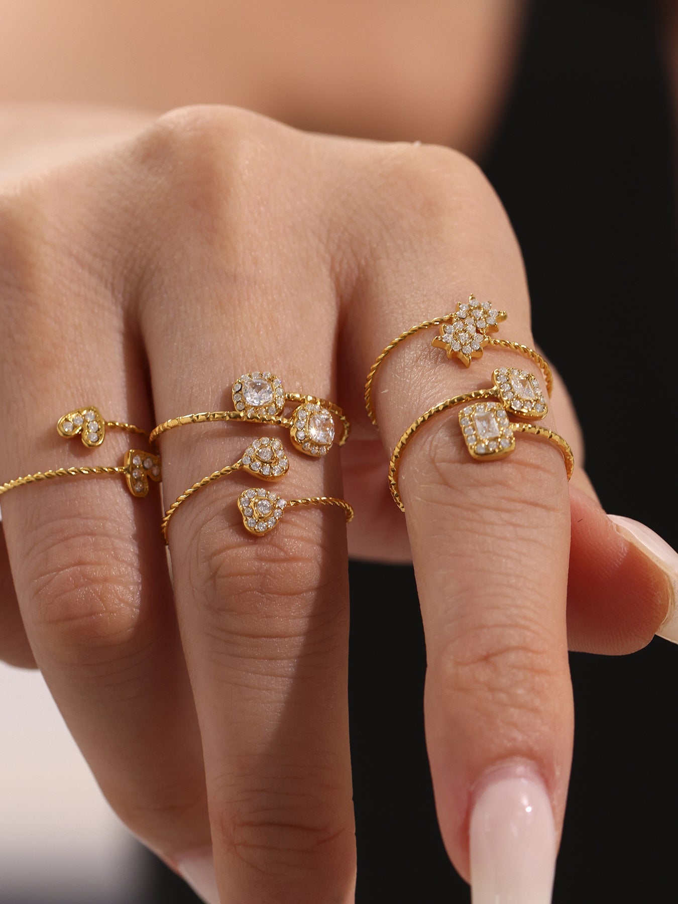 5A Zircon Adjustable Ring Collection