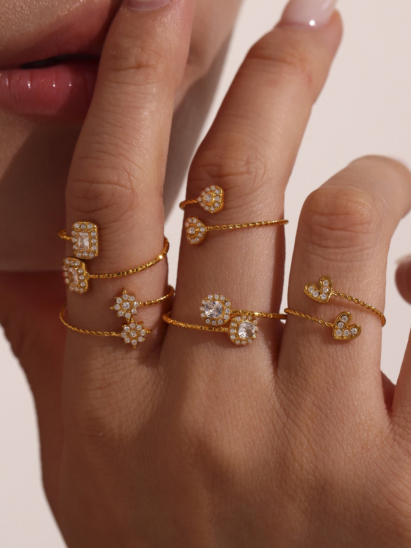 5A Zircon Adjustable Ring Collection