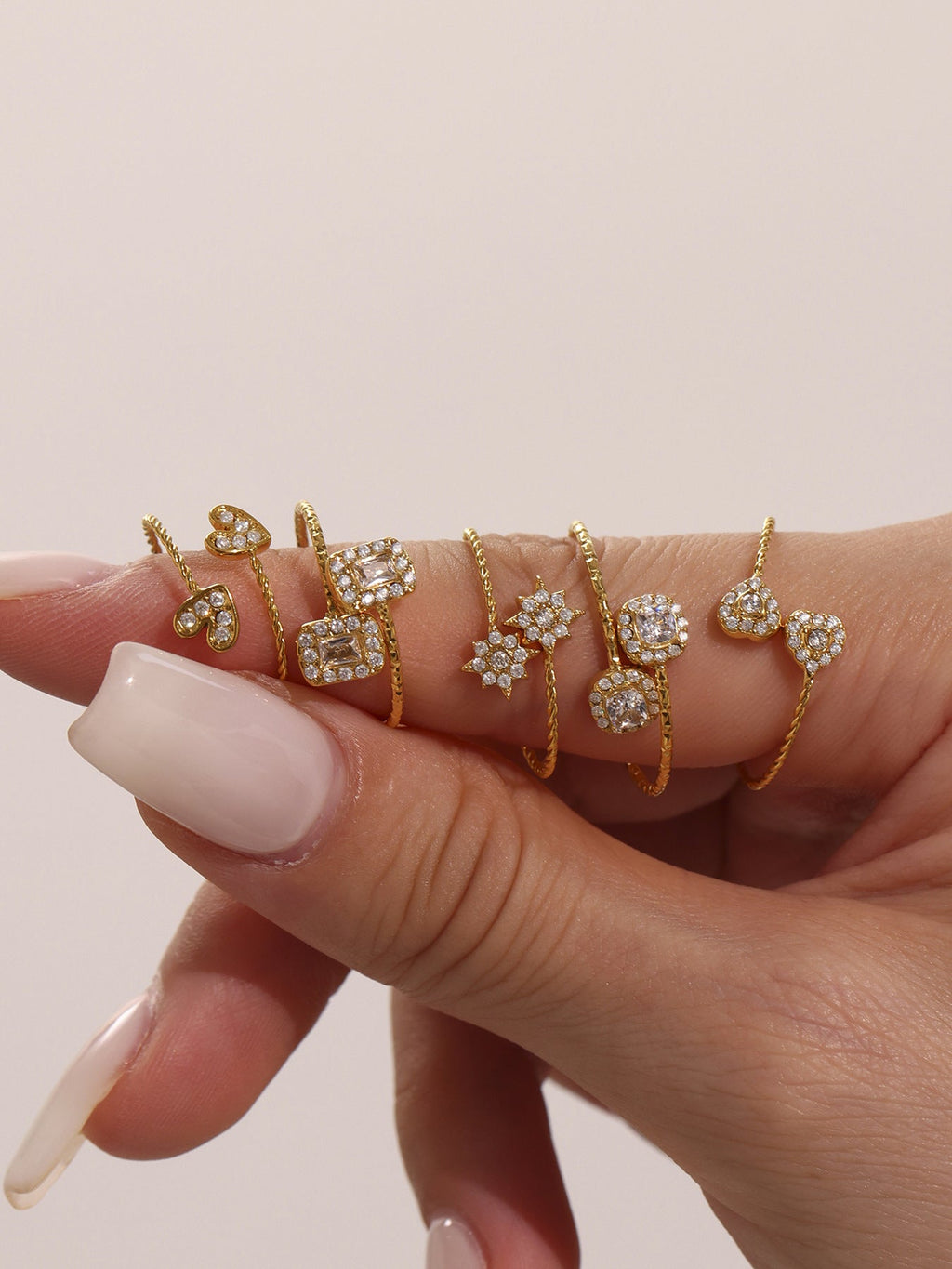5A Zircon Adjustable Ring Collection