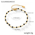 Colorful Natural Stone Beaded Anklet | 18K Gold