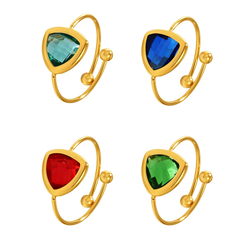 Czech Glass Bead Adjustable Ring
