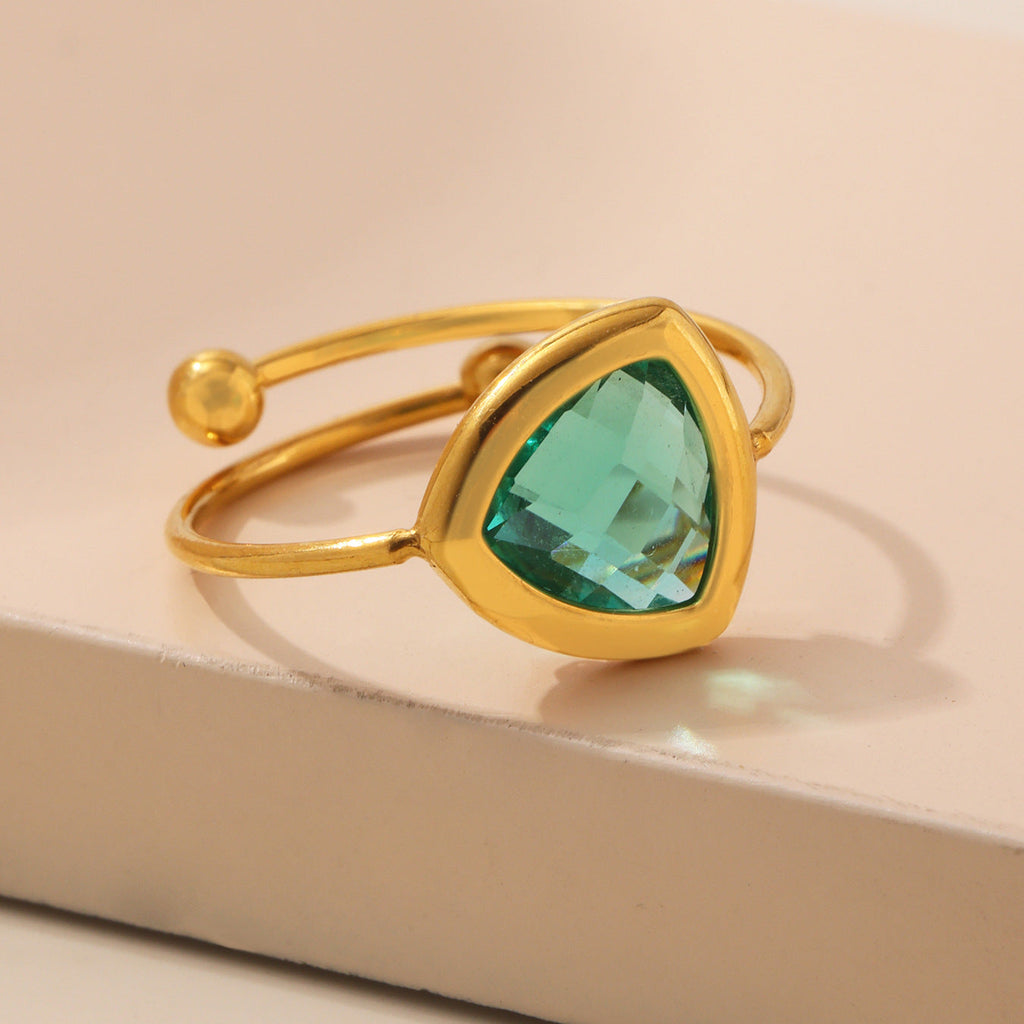 Czech Glass Bead Adjustable Ring