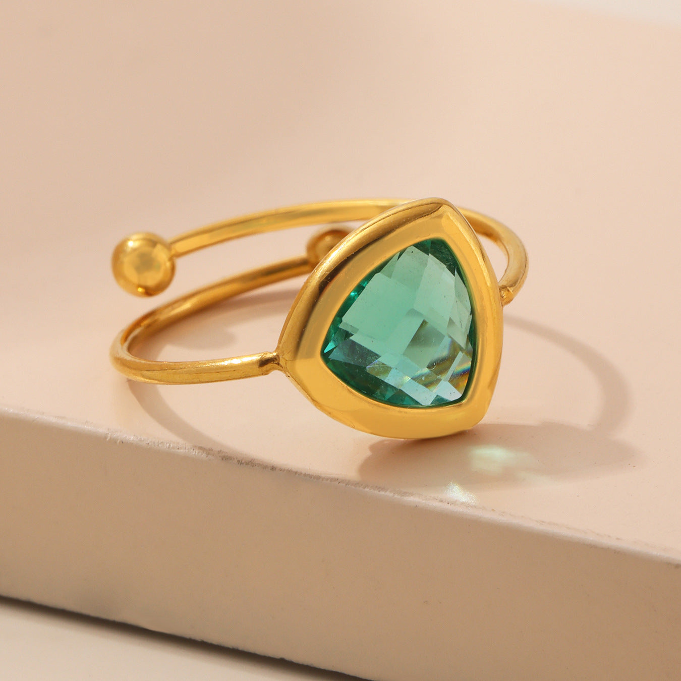 Czech Glass Bead Adjustable Ring