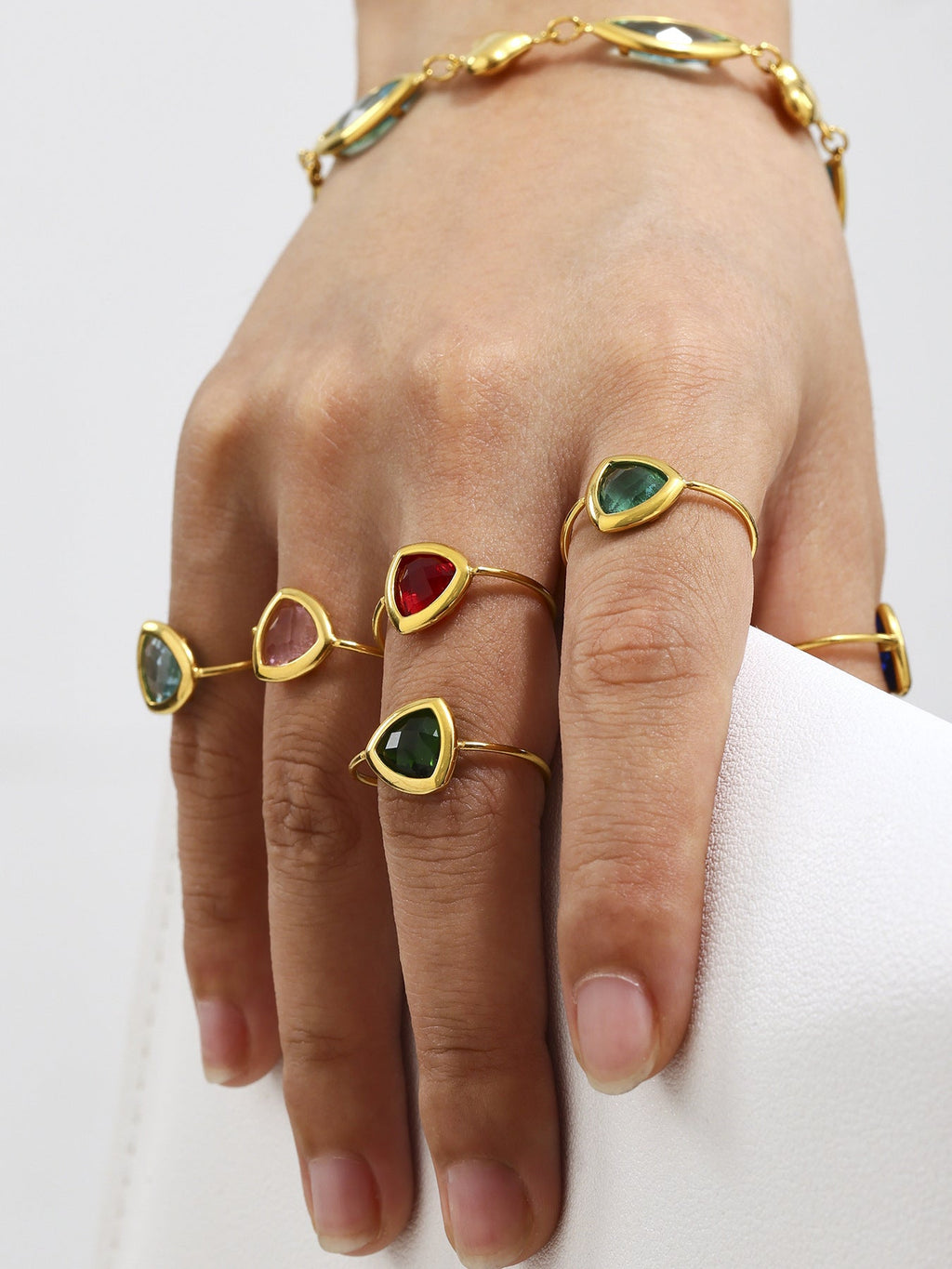 Czech Glass Bead Adjustable Ring