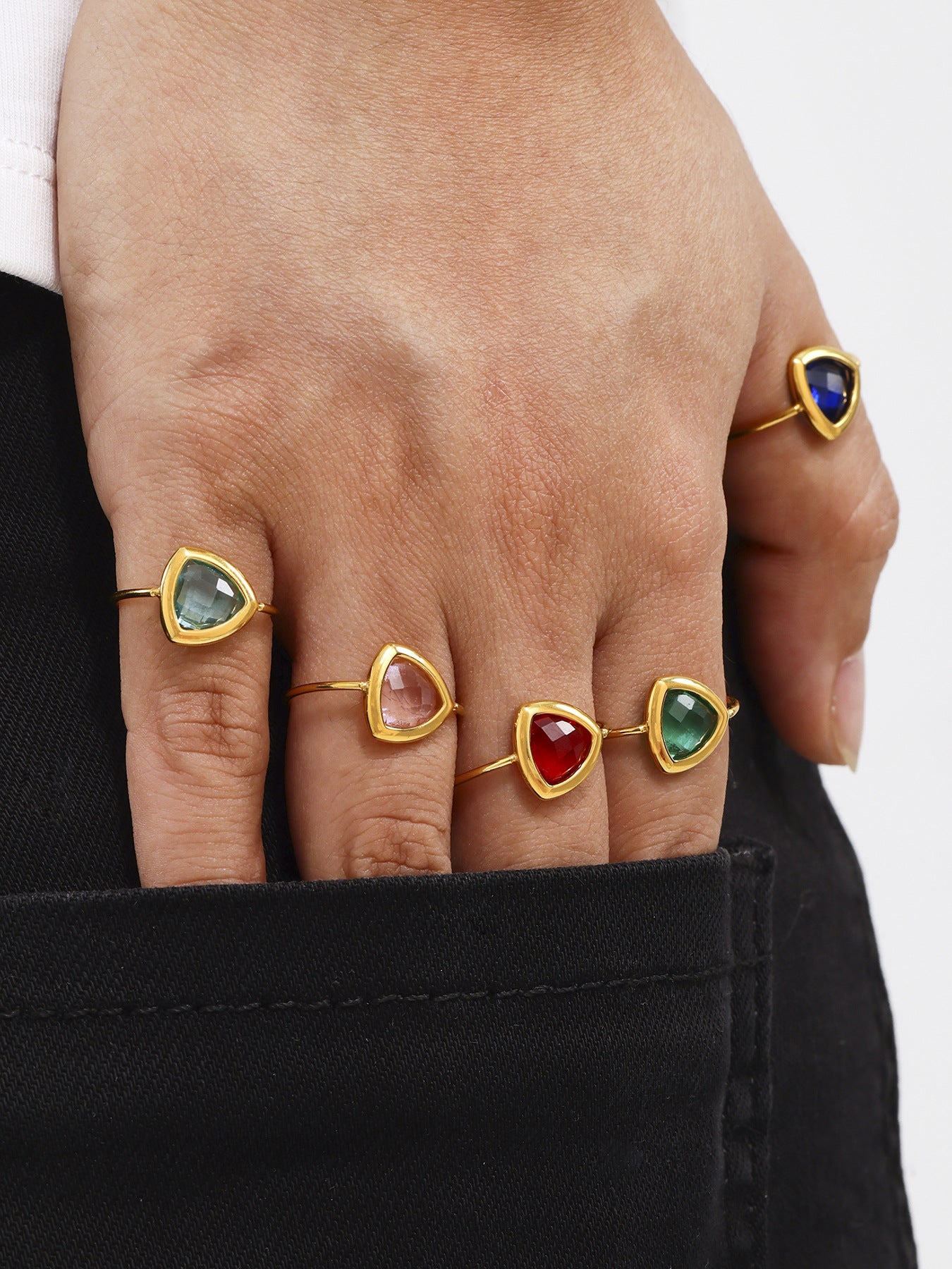 Czech Glass Bead Adjustable Ring