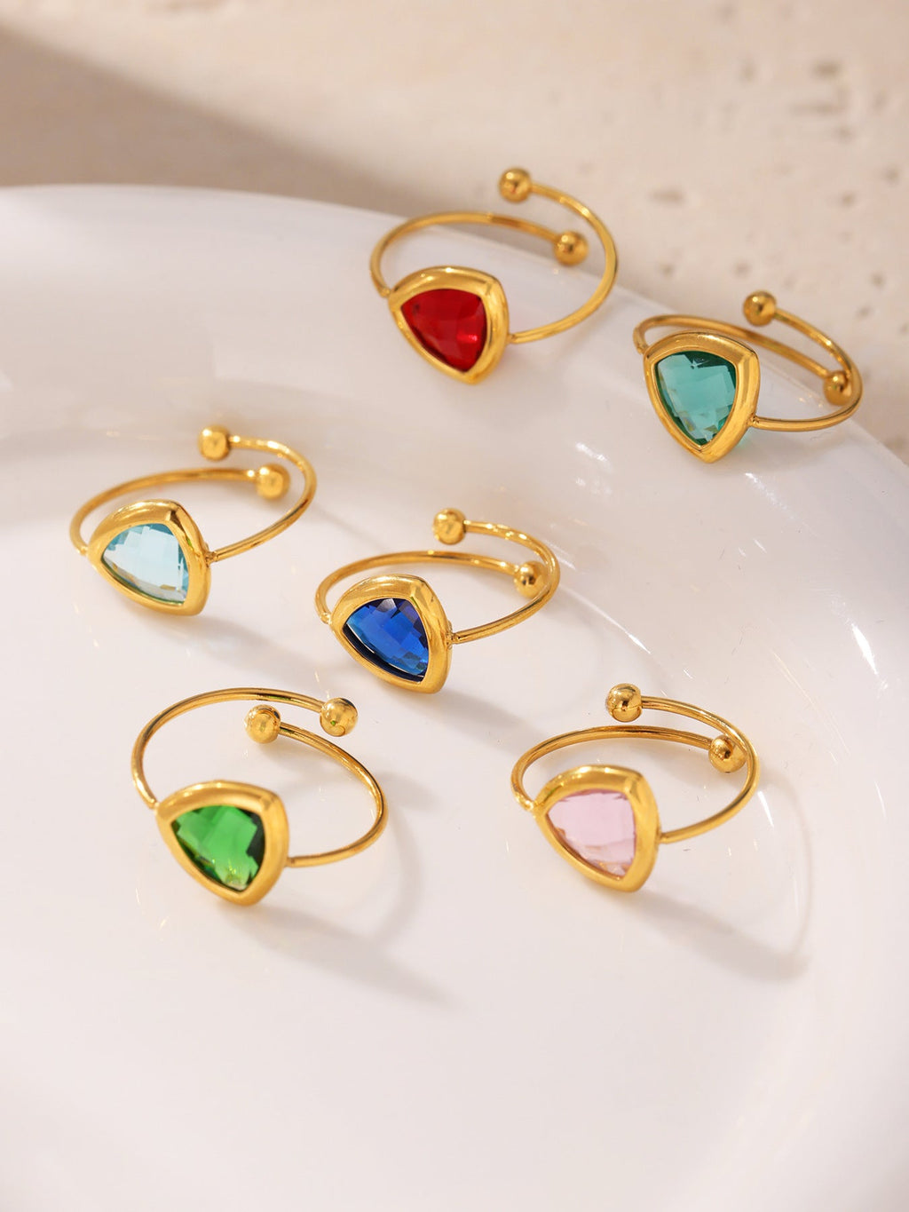 Czech Glass Bead Adjustable Ring