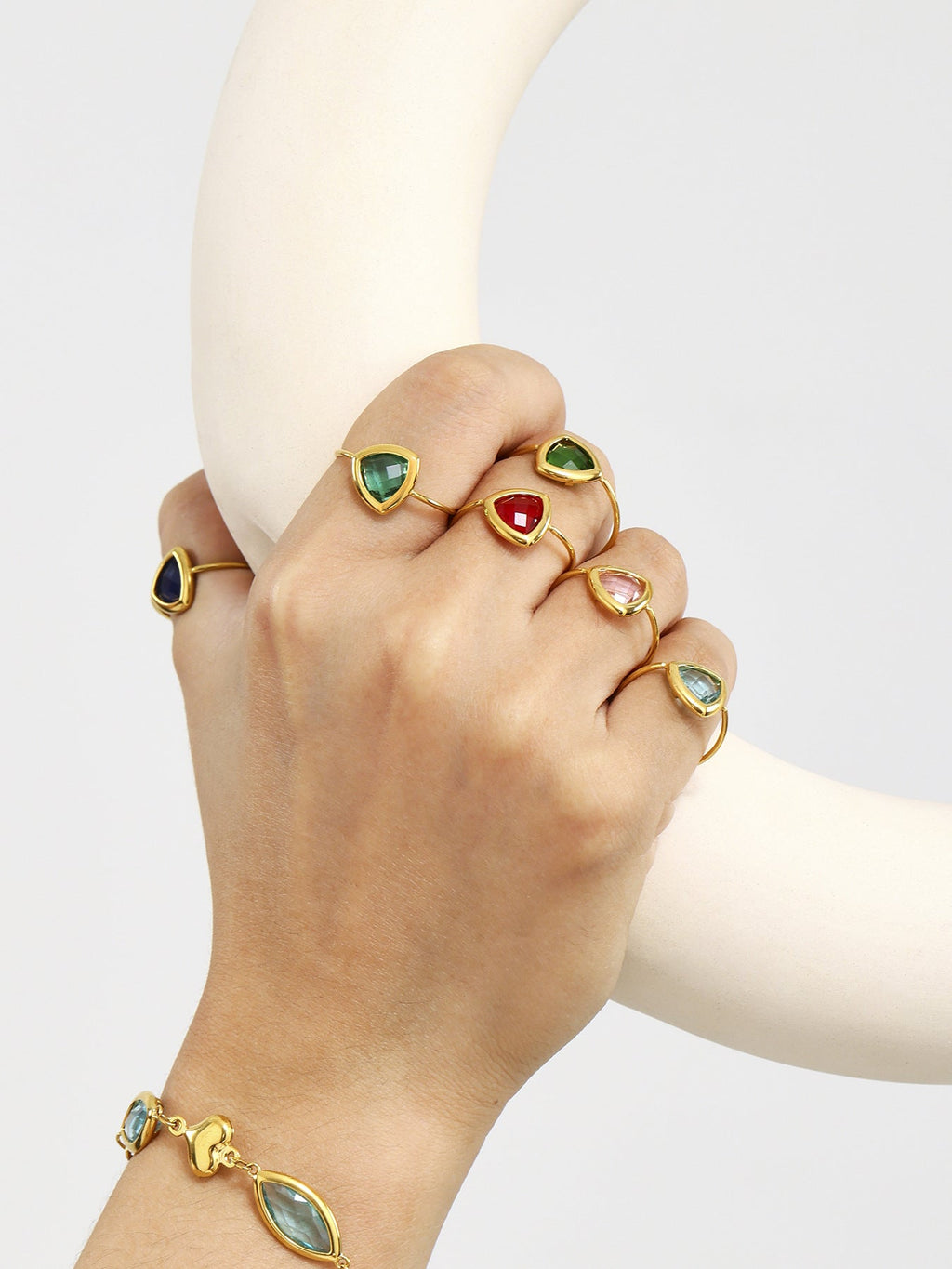 Czech Glass Bead Adjustable Ring
