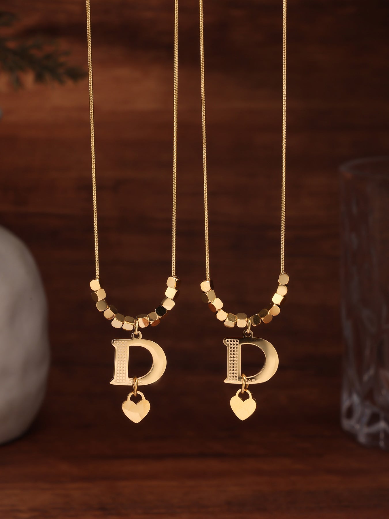 D Letter Gold Necklace