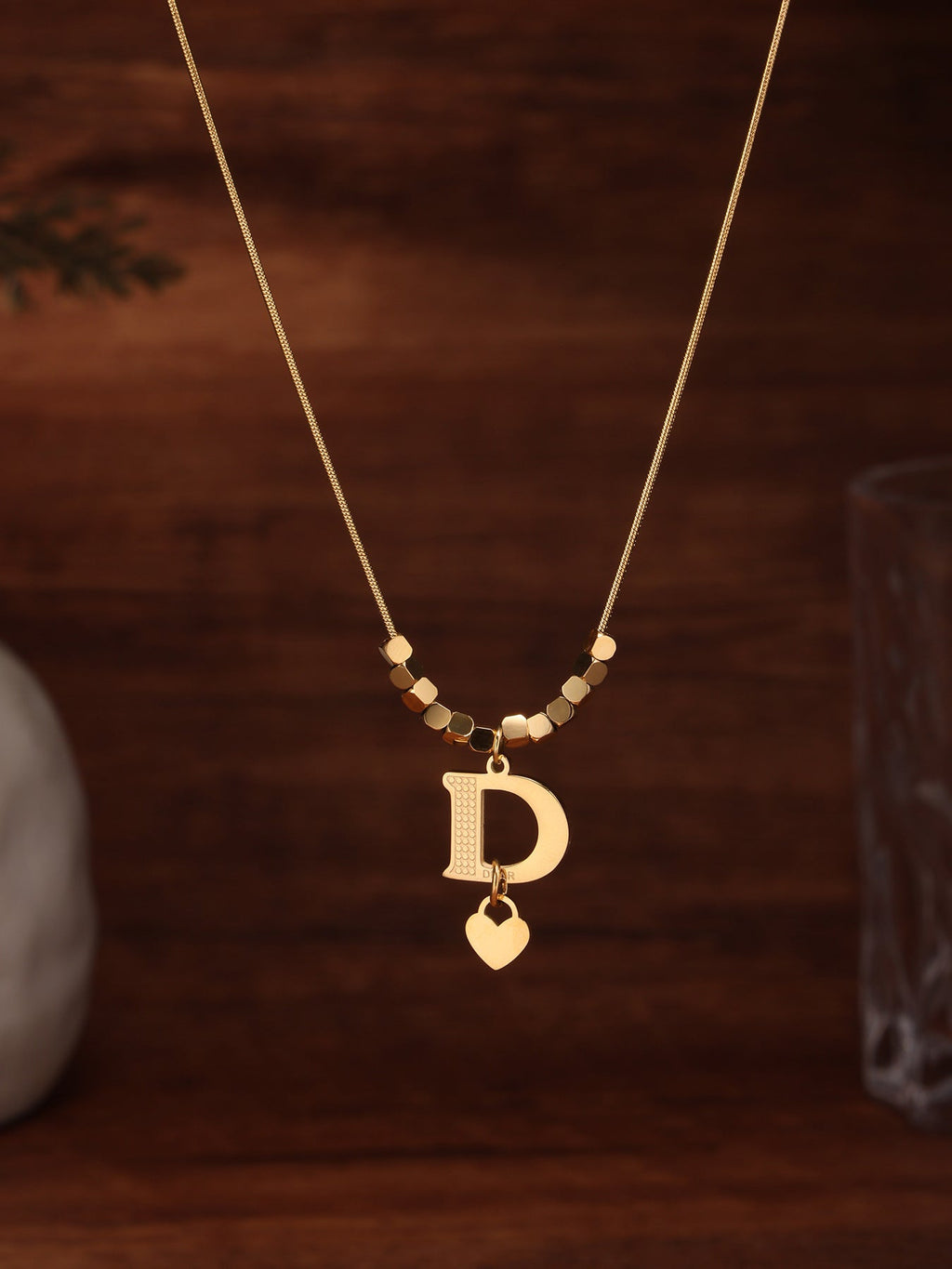 D Letter Gold Necklace