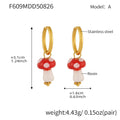 Mushroom Huggie Hoop Earrings