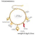 316L Stainless Steel 18K Gold Plated DIY Multi-Element Zircon Anklet