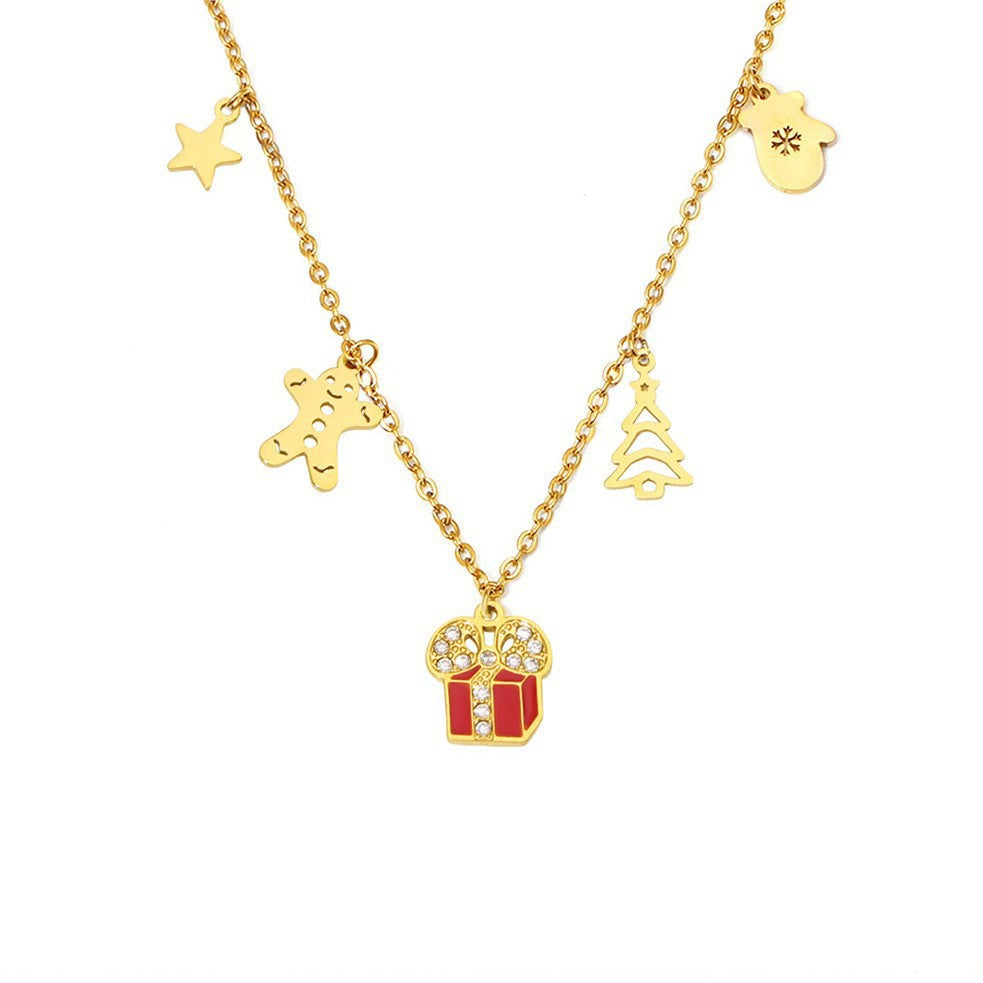 Enamel Geometric Pendant Necklace