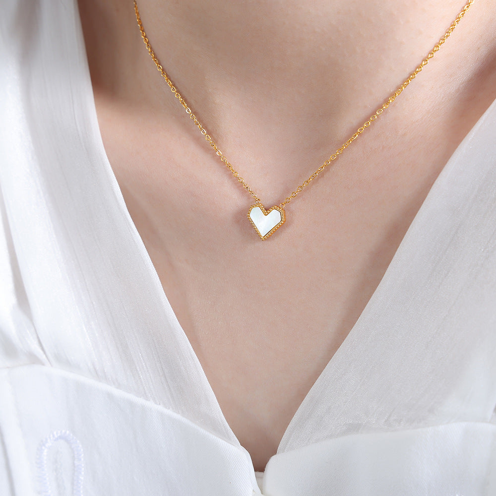 French Heart Necklace & Earrings Set