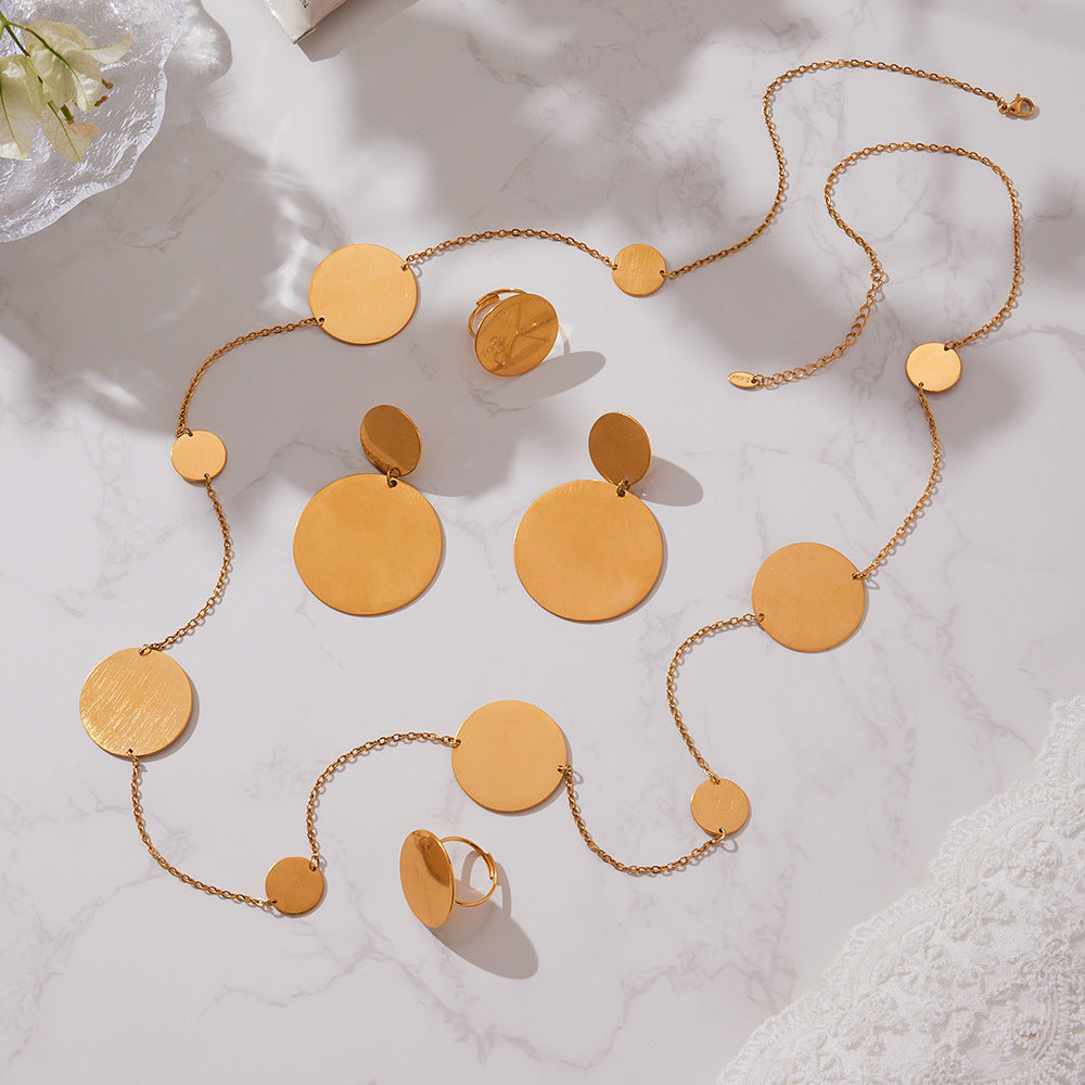 Geometric Circle Jewelry Set