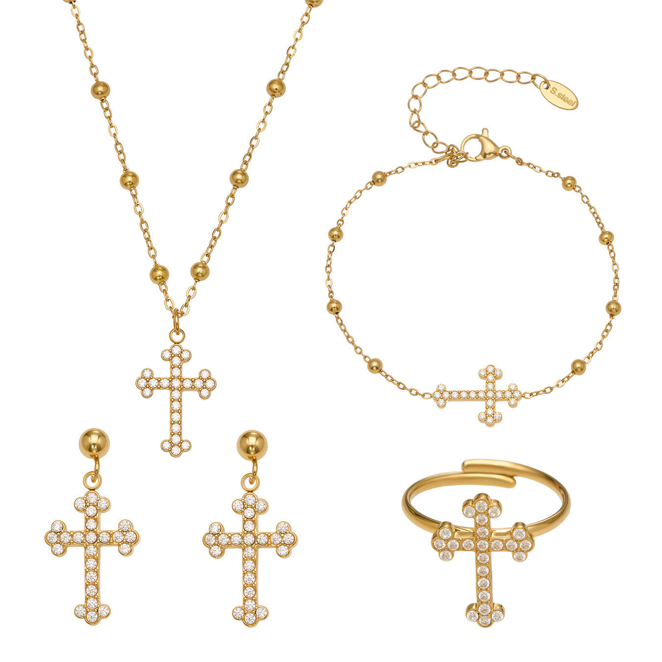5A Zirconia Cross Jewelry Collection