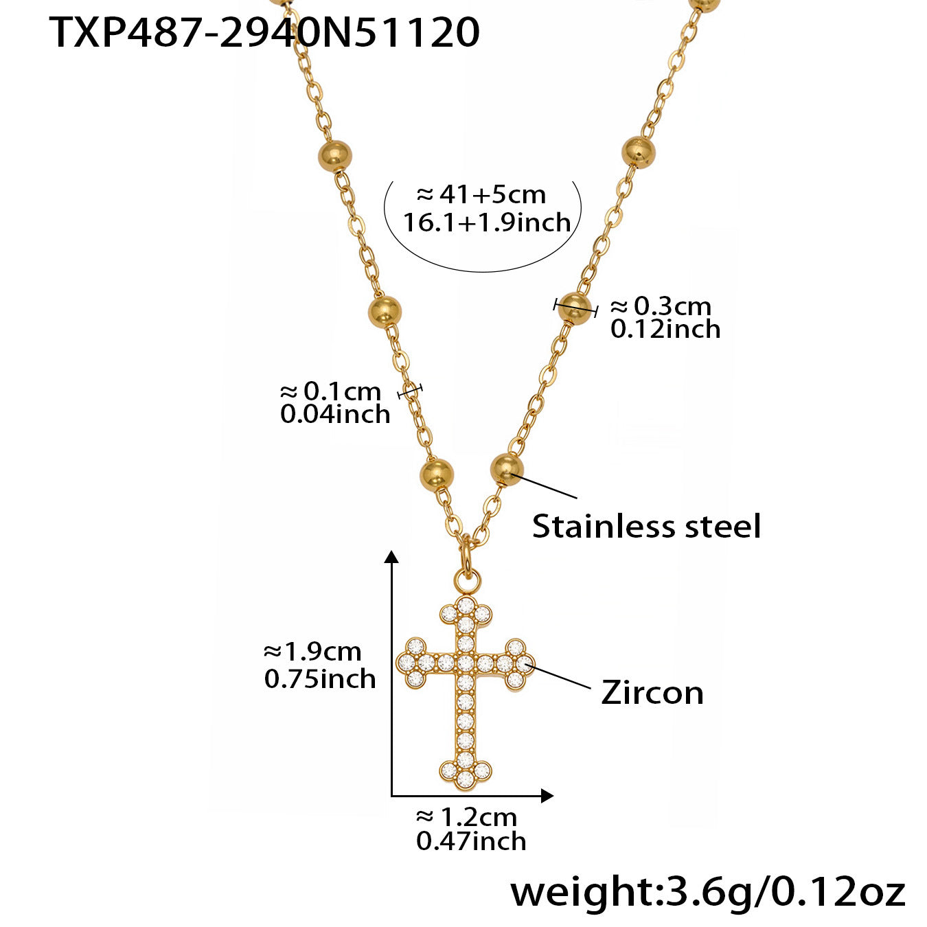 5A Zirconia Cross Jewelry Collection