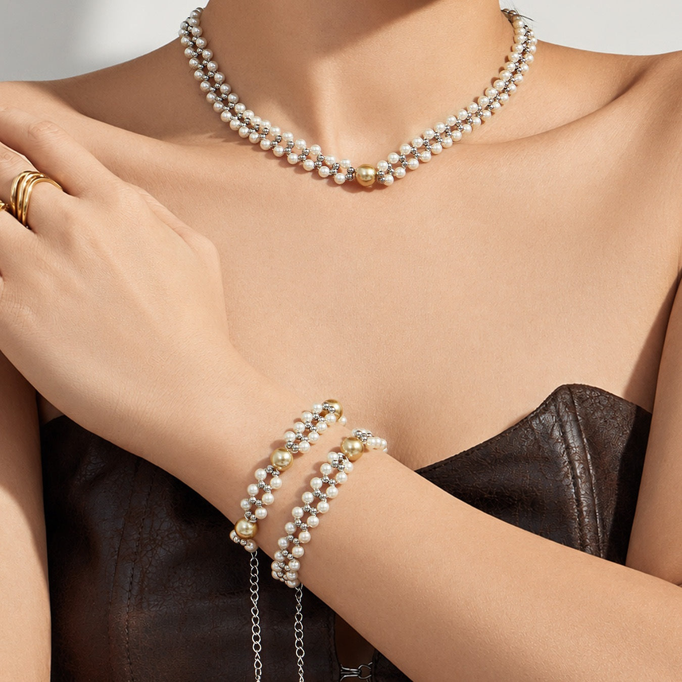 Gold Bead Bracelet