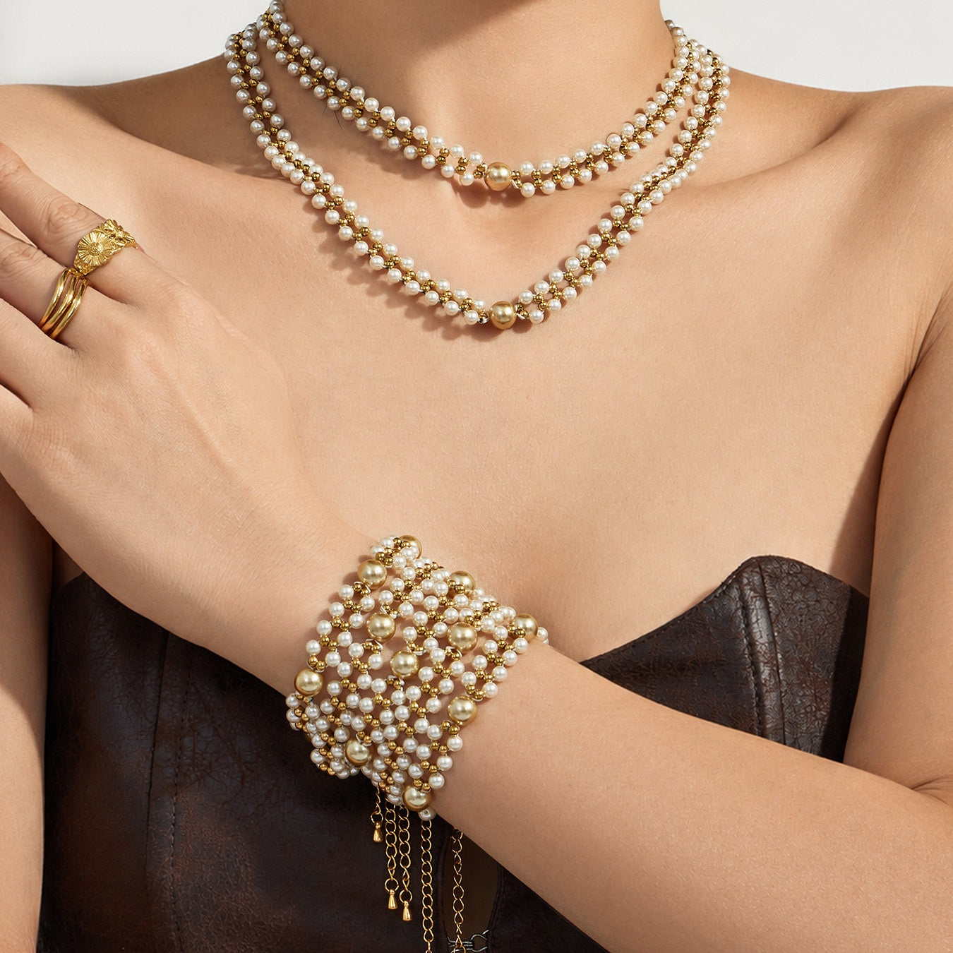 Gold Bead Bracelet