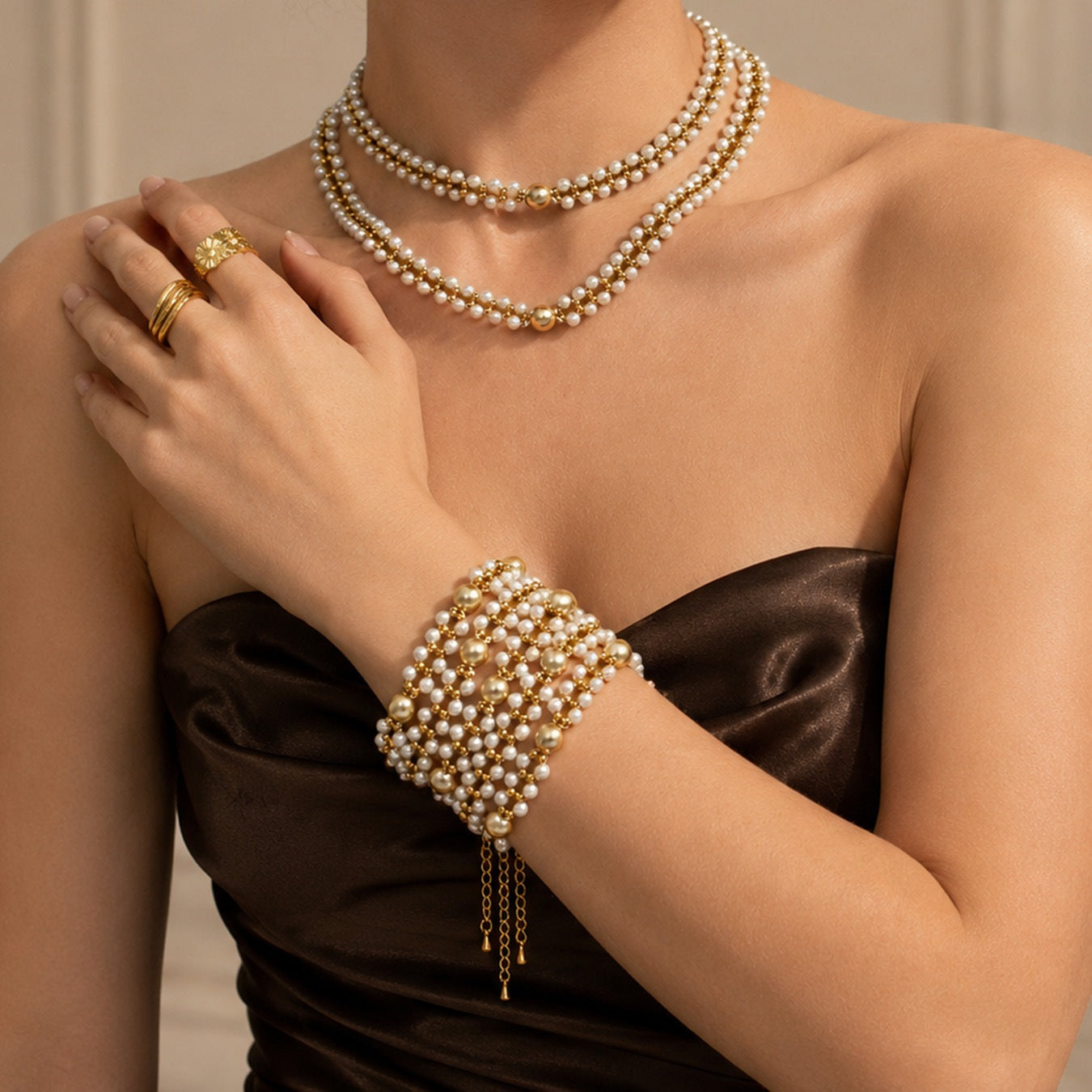 Gold Bead Bracelet
