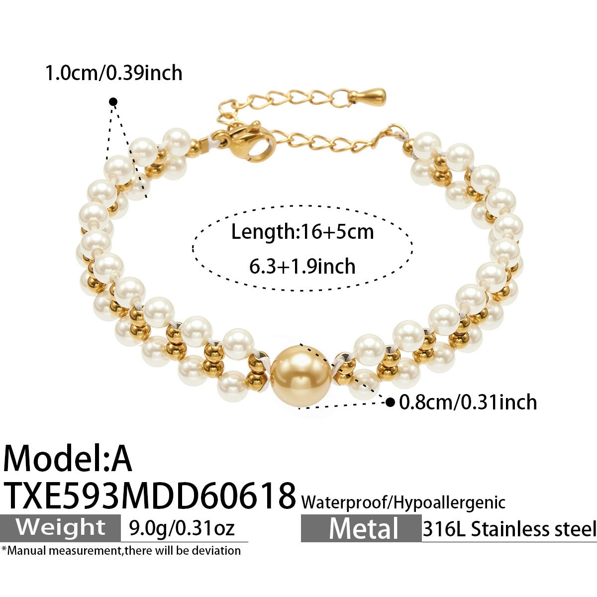 Gold Bead Bracelet