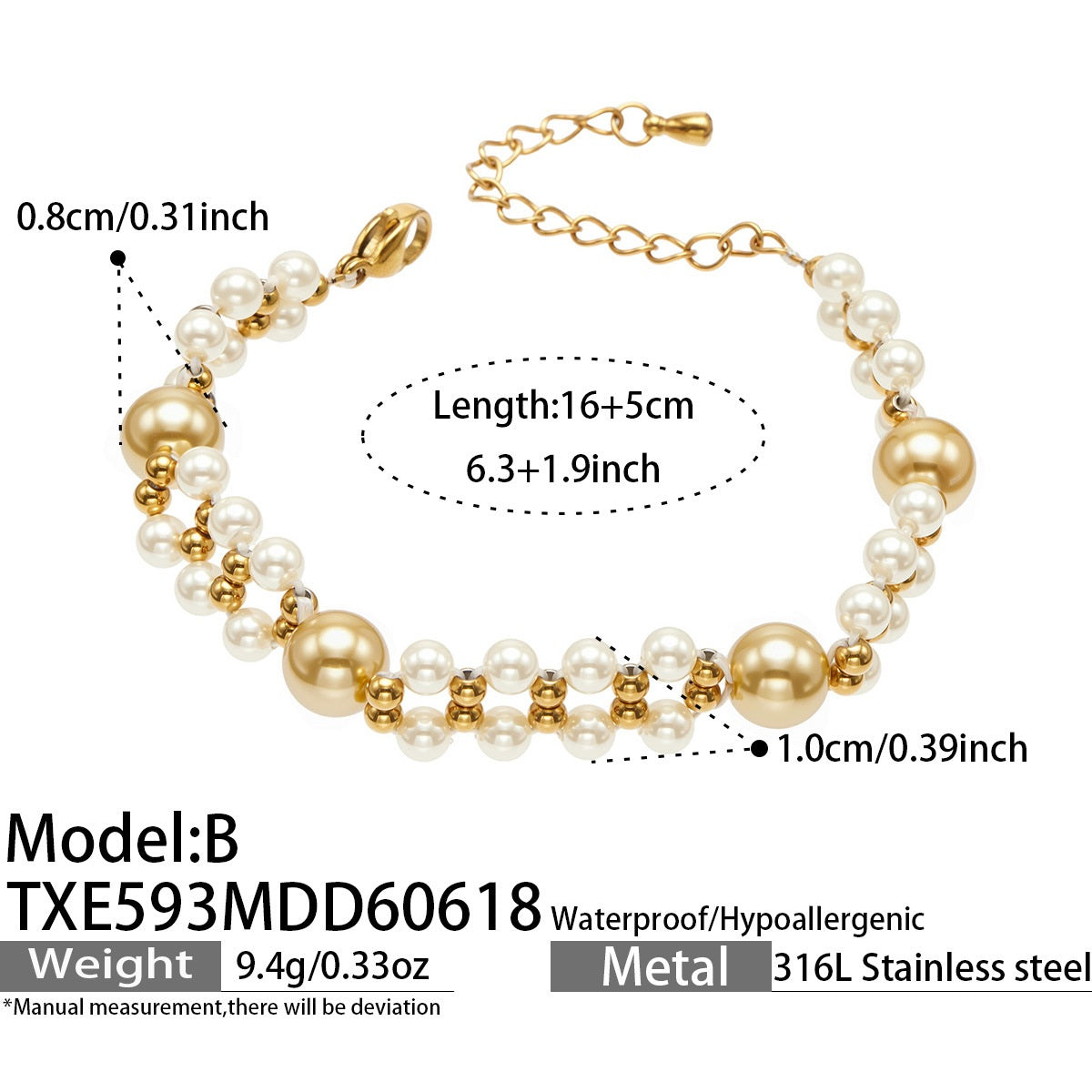 Gold Bead Bracelet