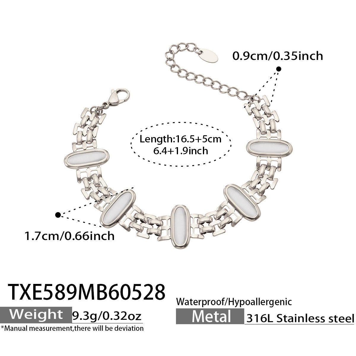 Cat Eye Stone Bracelet & Necklace Set