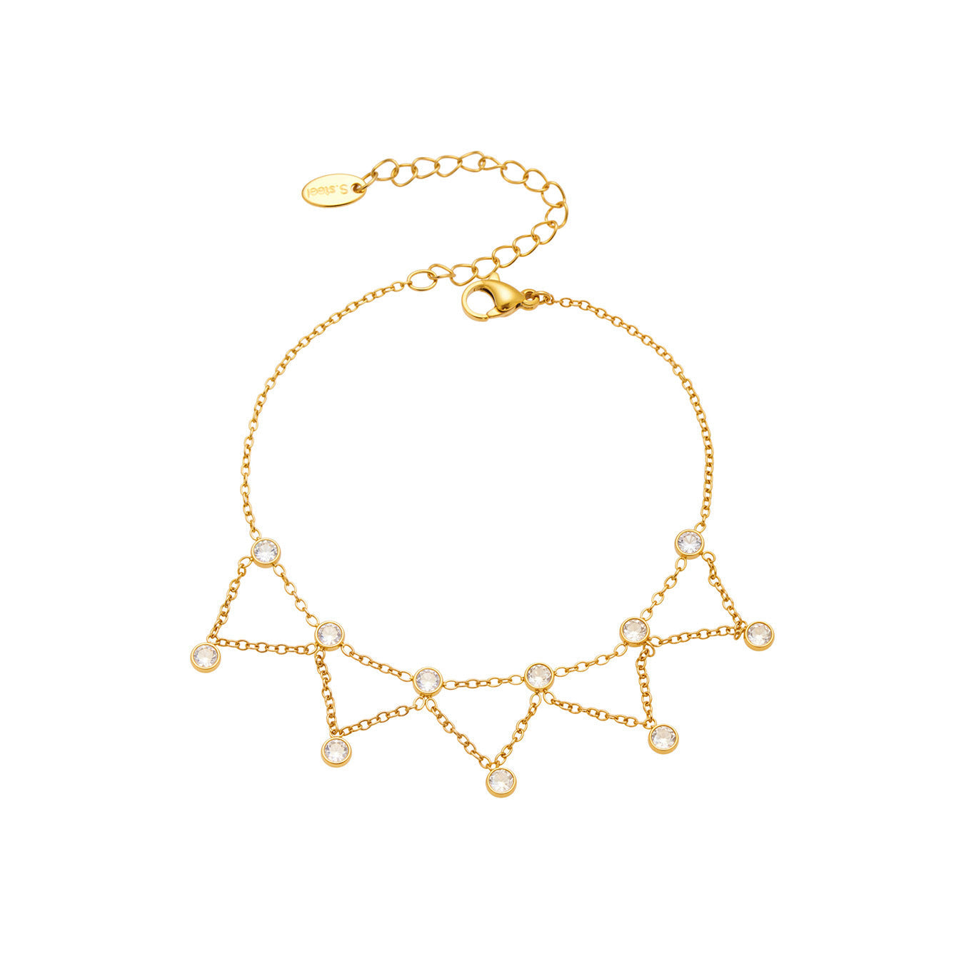 Dainty Starburst Charm Chain Anklet