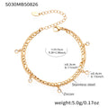 Dainty Starburst Charm Chain Anklet