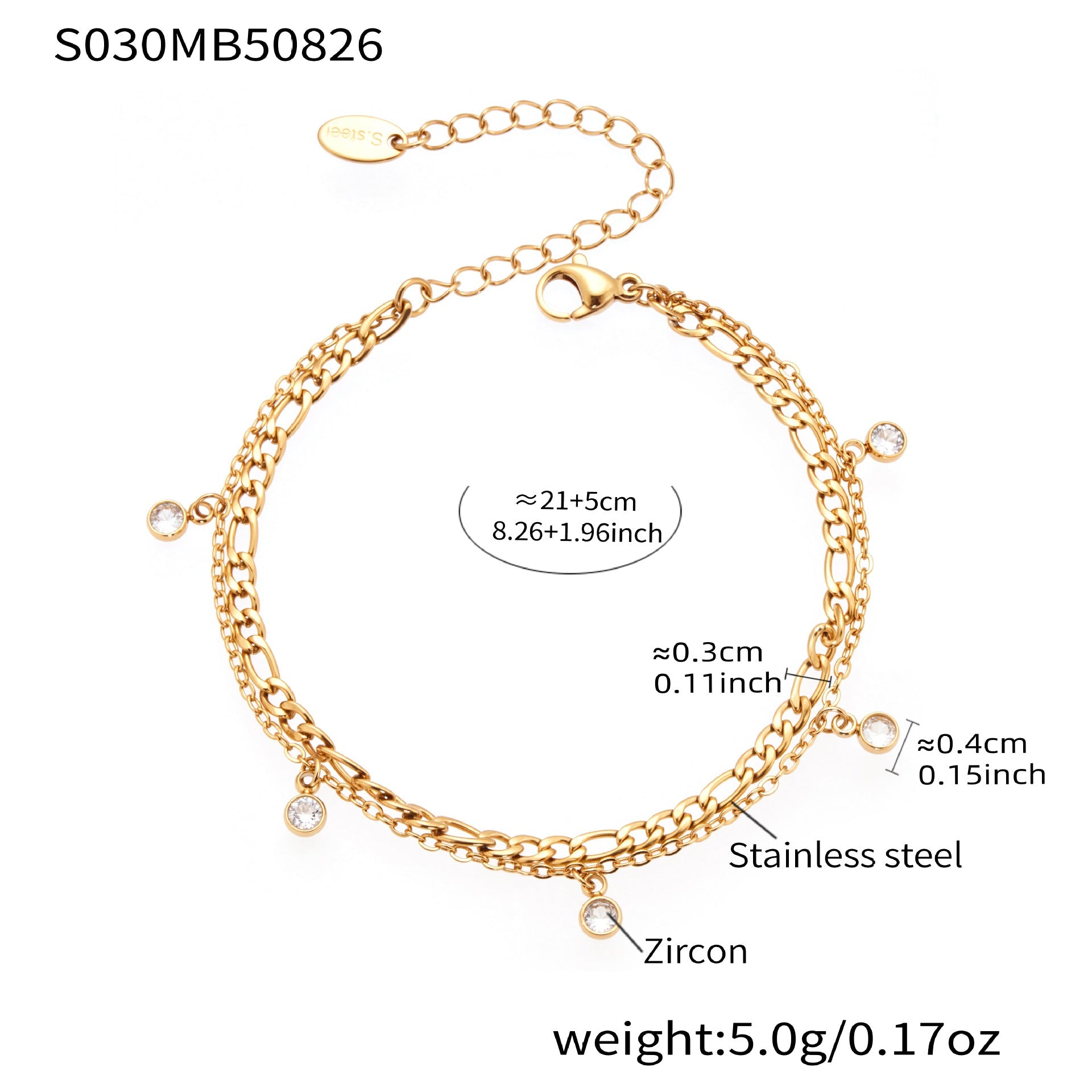 Dainty Starburst Charm Chain Anklet