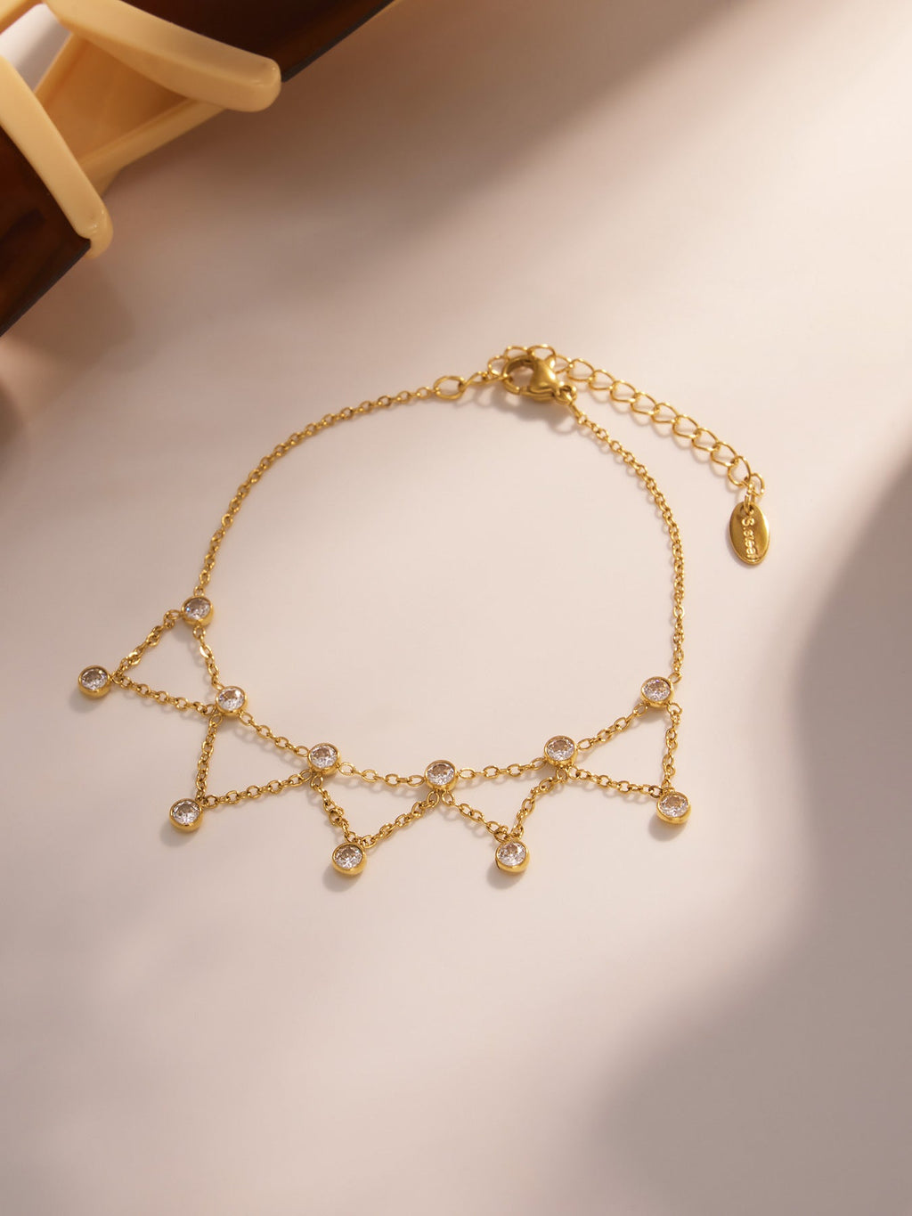 Dainty Starburst Charm Chain Anklet