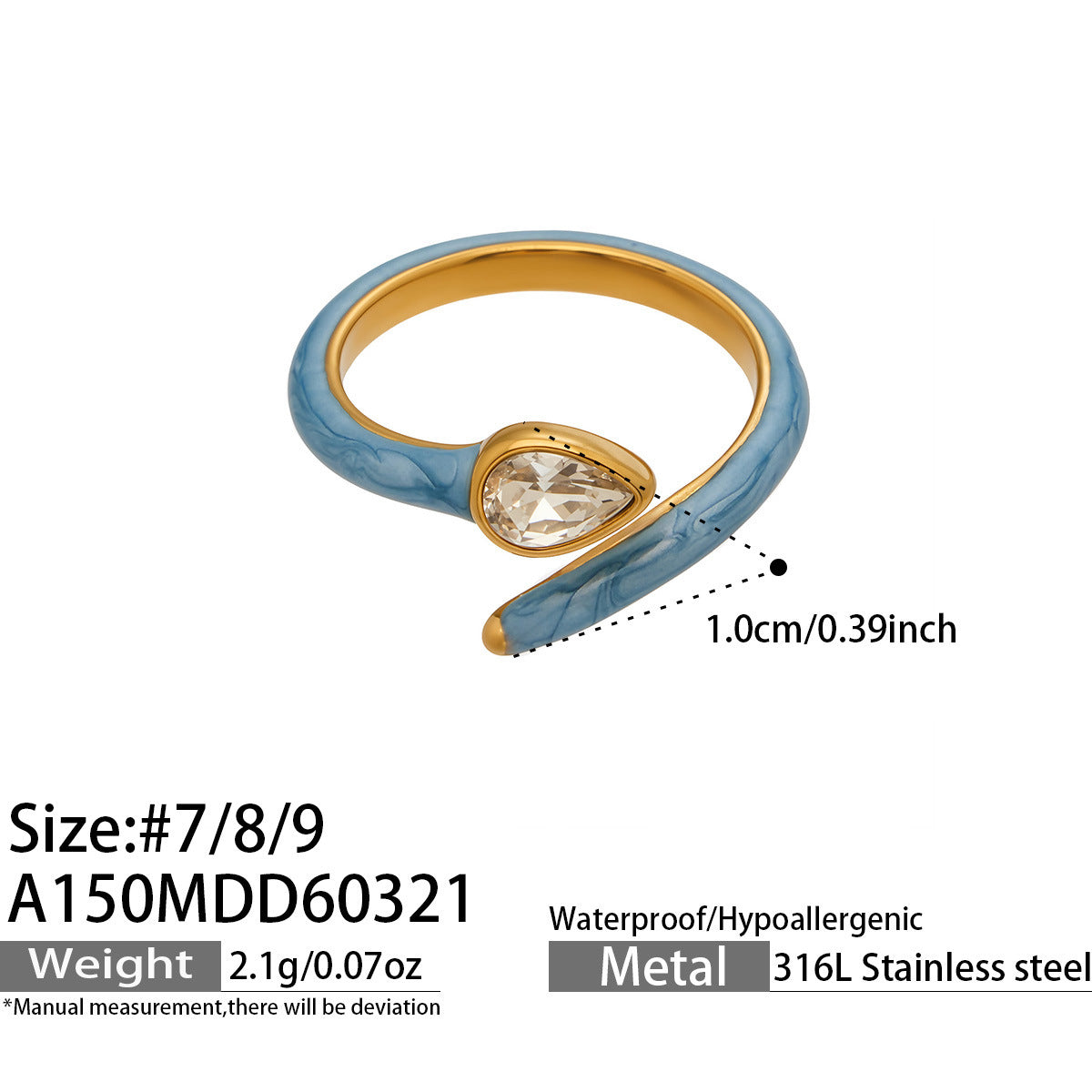 Dopamine Enamel Open Ring