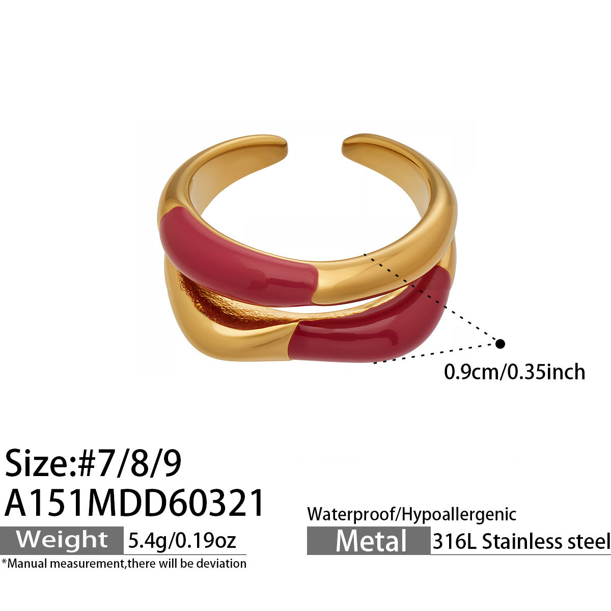 Dopamine Enamel Open Ring