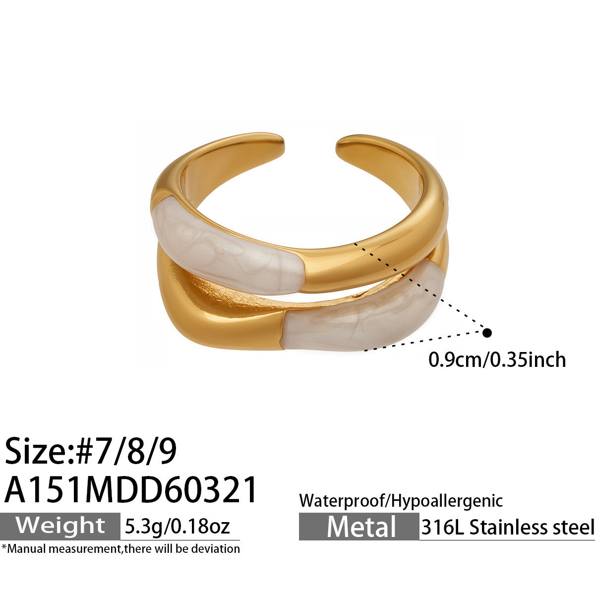 Dopamine Enamel Open Ring