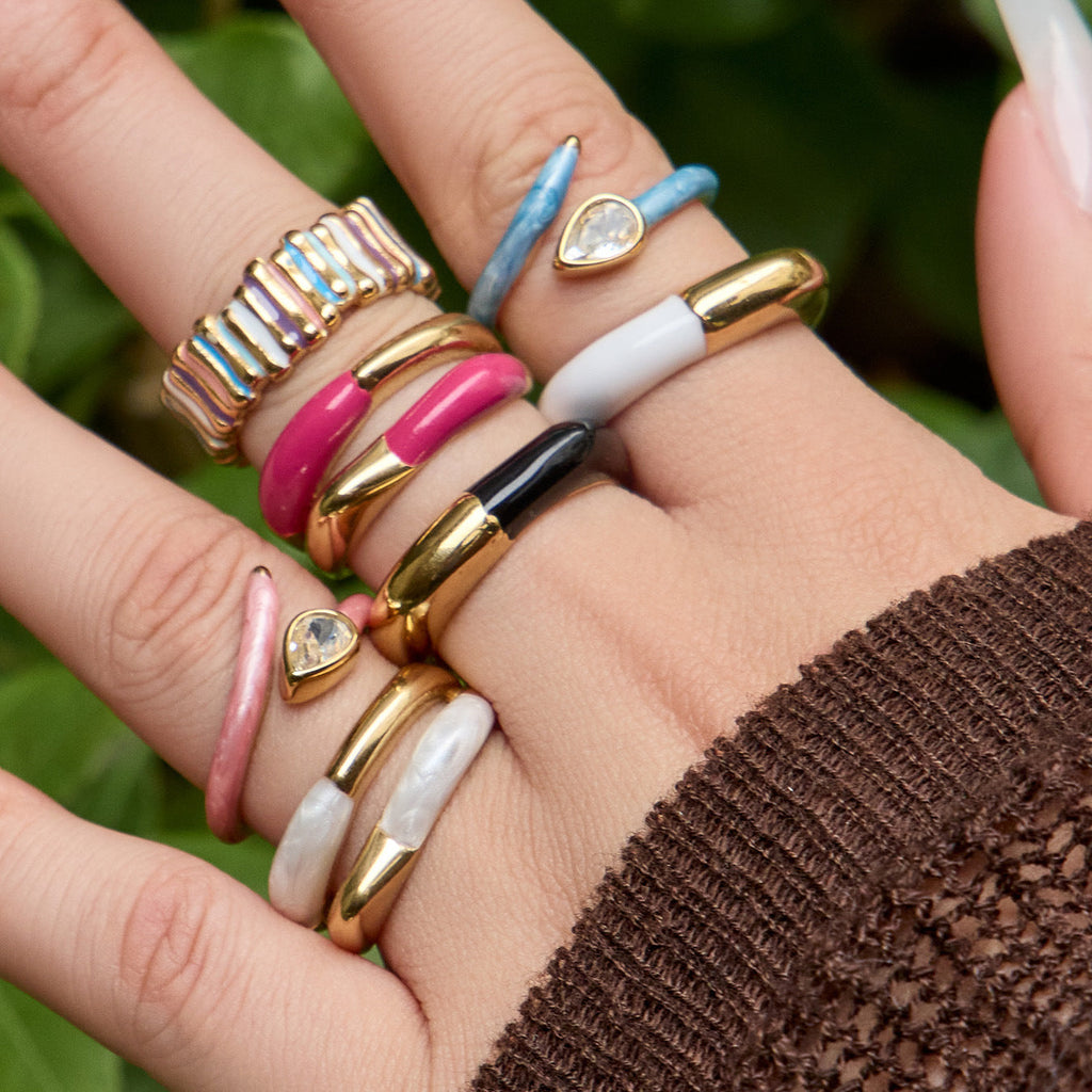 Dopamine Enamel Open Ring