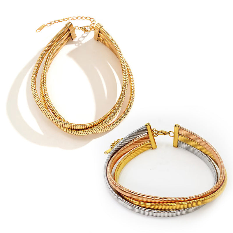 Geometric Multi-Layer Necklace