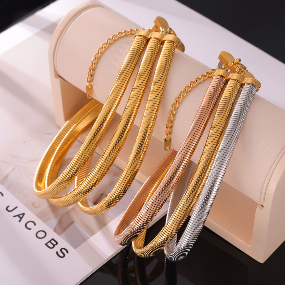 Geometric Multi-Layer Necklace